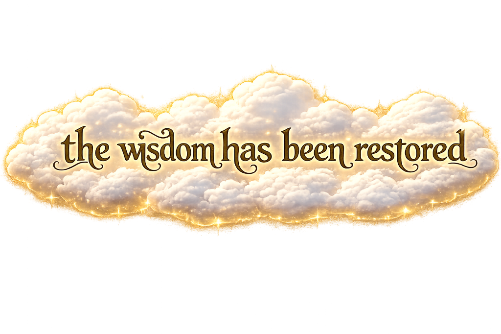 Wisdom Has Been Restored